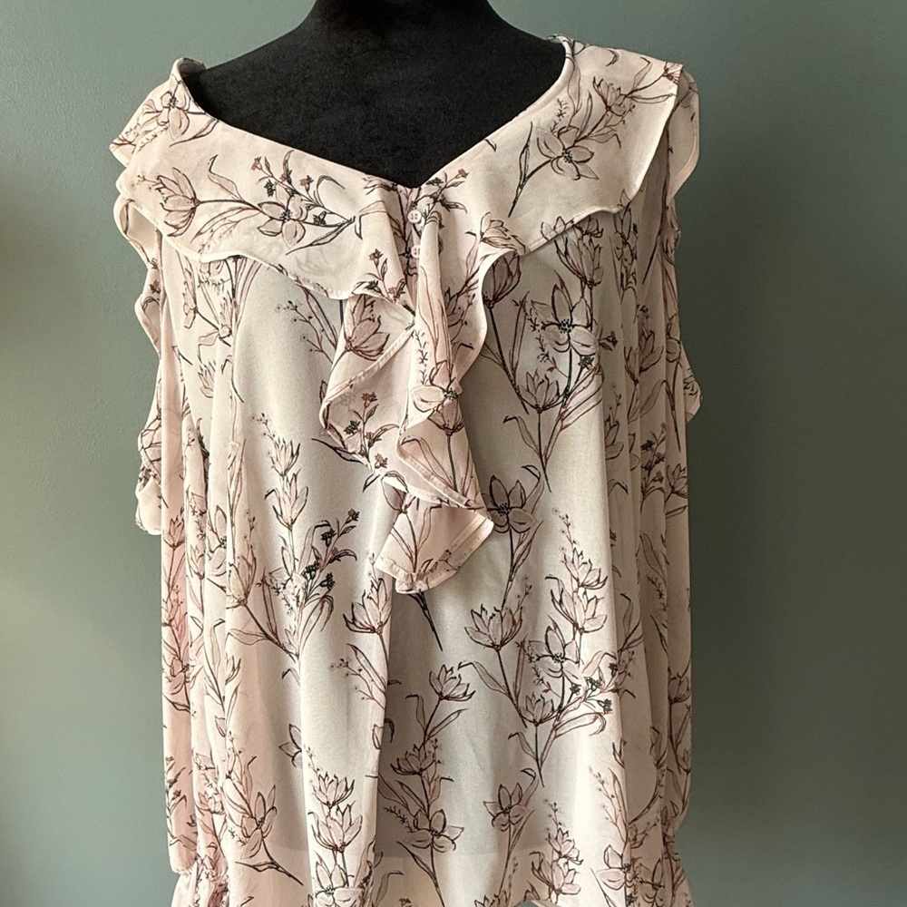 Krazy Kat Floral Blouse in Blush pink